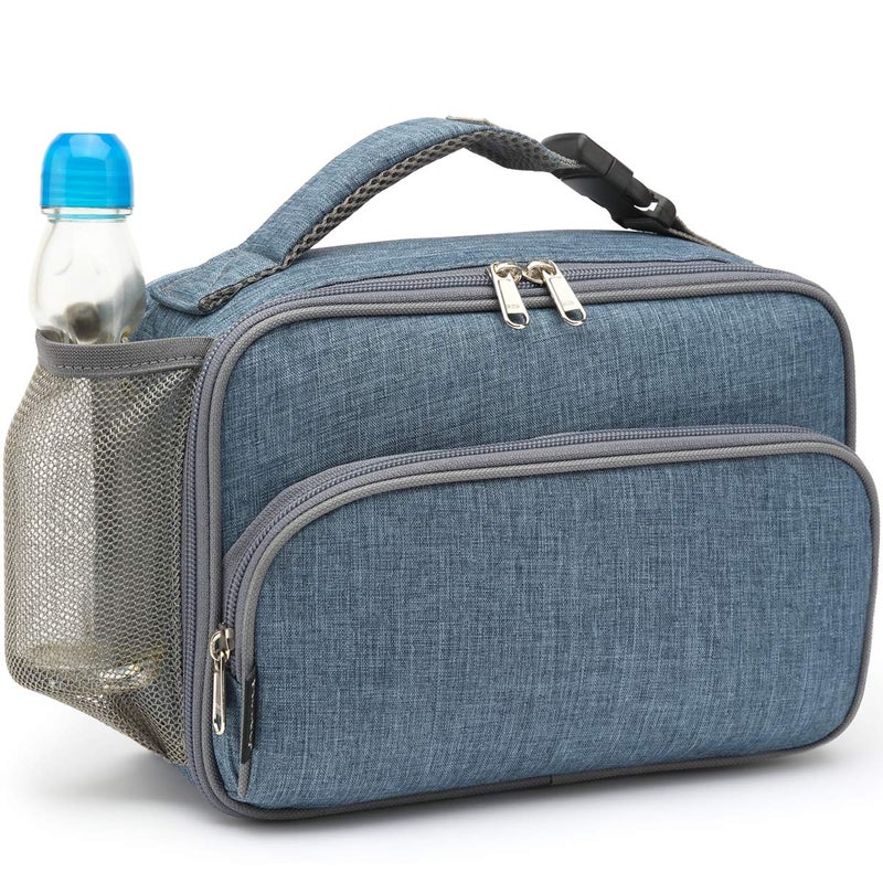 FlowFly Kids Lunch box Insulated Soft Bag Mini Cooler Back to School Thermal Meal Tote Kit for Girls, Boys,Navy - Image 2